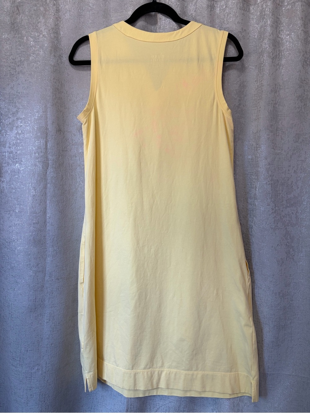 Sleeveless Yellow Beach-Print Midi Dress SMALL - Picture 15 of 17